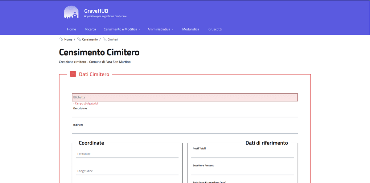 Censimento del Cimitero