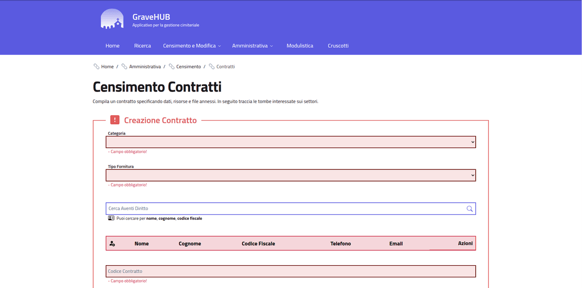 Censimento dei Contratti